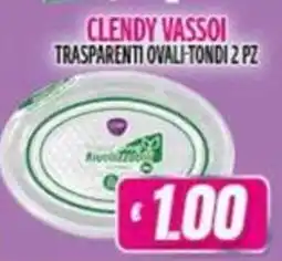 Vitulano Drugstore Vassoi trasparenti ovali-tondi offerta