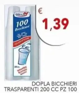 Diper Dopla bicchieri trasparenti offerta