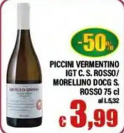 Top Supermercati Piccini Vermentino offerta