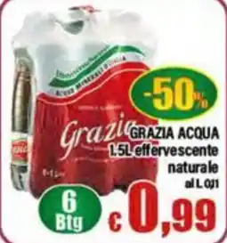 Top Supermercati Grazia acqua effervescente naturale offerta