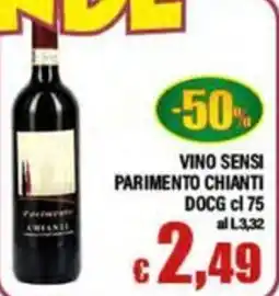 Top Supermercati Vino Sensi Parimento Chianti DOCG offerta
