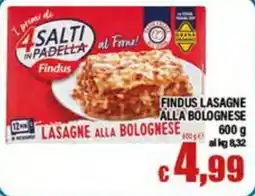 Top Supermercati Findus Lasagne alla Bolognese offerta