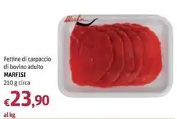 Futura Supermercati Fettine di carpaccio di bovino adulto MARFISI offerta