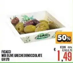 Supermercati EffePiù Ficacci mix olive greche denocciolate offerta