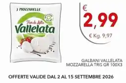 Diper Mozzarella tris galbani vallelata offerta