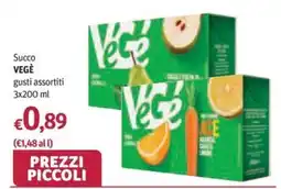 Futura Supermercati Succo VEGÈ offerta