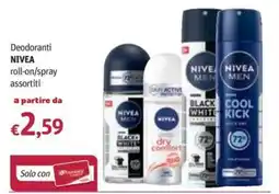 Futura Supermercati Deodoranti NIVEA roll-on/spray assortiti offerta