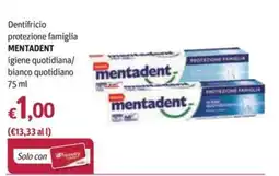 Futura Supermercati Dentifricio protezione famiglia Mentadent offerta