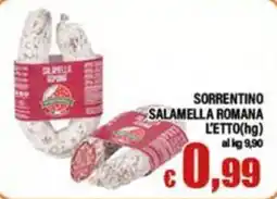 Top Supermercati Salamella romana Sorrentino offerta