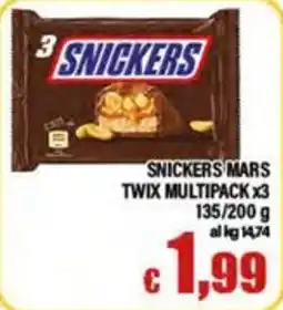Top Supermercati Snickers' Mars Twix Multipack offerta