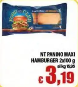 Top Supermercati NT Panino Maxi Hamburger offerta