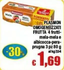 Top Supermercati Plasmon omogeneizzati frutta 4 frutti offerta
