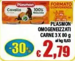 Top Supermercati Plasmon omogeneizzati carne offerta