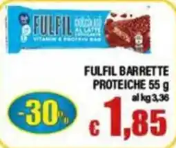 Top Supermercati Fulfil barrette proteiche offerta