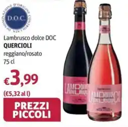 Futura Supermercati Lambrusco dolce DOC Quercioli offerta