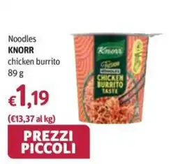 Futura Supermercati Knorr chicken burrito offerta