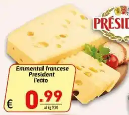 Ipercarni Emmenthal francese President offerta