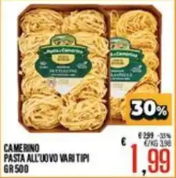 Supermercati EffePiù Camerino pasta all'uovo vari tipi offerta