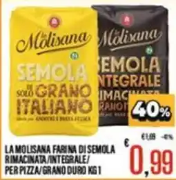 Supermercati EffePiù La Molisana farina di semola rimacinata/integrale/per pizza/grano duro offerta