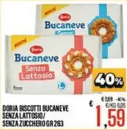 Supermercati EffePiù Doria biscotti bucaneve senza lattosio offerta