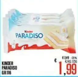 Supermercati EffePiù Kinder Paradiso offerta