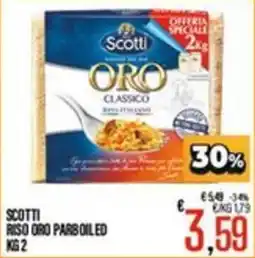 Supermercati EffePiù Scotti riso oro parboiled offerta