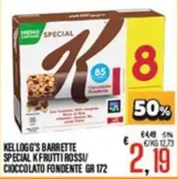 Supermercati EffePiù Kellogg's Barrette Special K Frutti Rossi/Cioccolato Fondente offerta