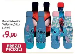 Futura Supermercati Borraccia termica Spiderman/Stitch offerta