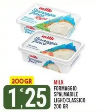 Milk formaggio spalmabile