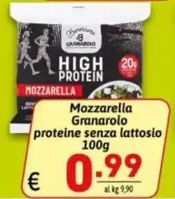 Ipercarni Mozzarella Granarolo proteine senza lattosio offerta