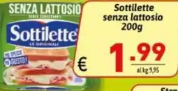 Ipercarni Sottilette senza lattosio offerta