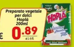Ipercarni Preparato vegetale per dolci Hoplā offerta