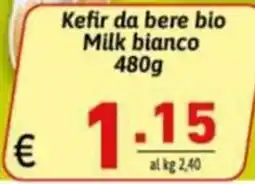 Ipercarni Kefir da bere bio Milk bianco offerta