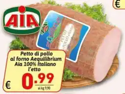 Ipercarni Petto di pollo al forno Aequilibrium Aia offerta