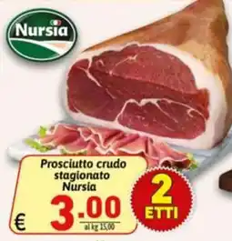 Ipercarni Prosciutto crudo stagionato Nursia offerta