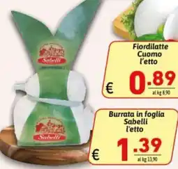 Ipercarni Fiordilatte Cuomo l'etto offerta