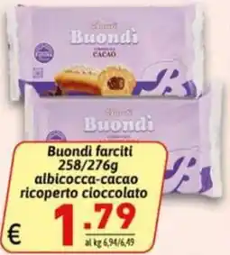 Ipercarni Buondi farciti albicocca-cacao ricoperto cioccolato offerta