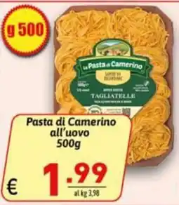 Ipercarni Pasta di Camerino all'uovo offerta