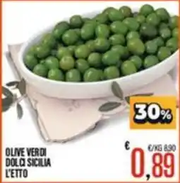 Supermercati EffePiù Olive verdi dolci Sicilia offerta