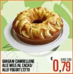 Supermercati EffePiù Gargani ciambellone alle mele/al cacao/allo yogurt offerta
