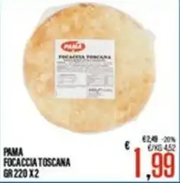 Supermercati EffePiù Pama Focaccia Toscana offerta