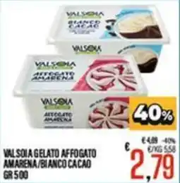 Supermercati EffePiù Valsola gelato affogato amarena/bianco cacao offerta