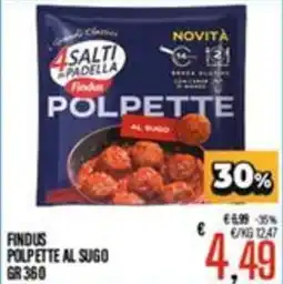 Supermercati EffePiù Findus polpette al sugo offerta