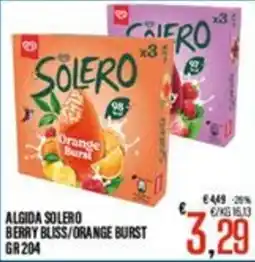 Supermercati EffePiù Algida Solero Berry Bliss/Orange Burst offerta