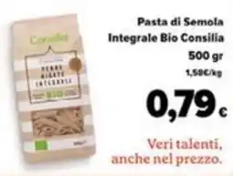 Supermercati EffePiù Pasta di Semola Integrale Bio Consilia offerta