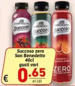 Ipercarni Succoso zero San Benedetto offerta