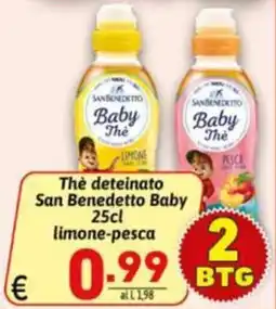Ipercarni Thè deteinato San Benedetto Baby offerta