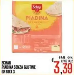 Supermercati EffePiù Schar piadina senza glutine offerta