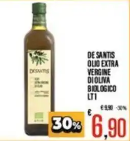 Supermercati EffePiù De Santis olio extra vergine di oliva biologico offerta
