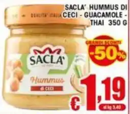 Sacoph Sacla' hummus di ceci offerta